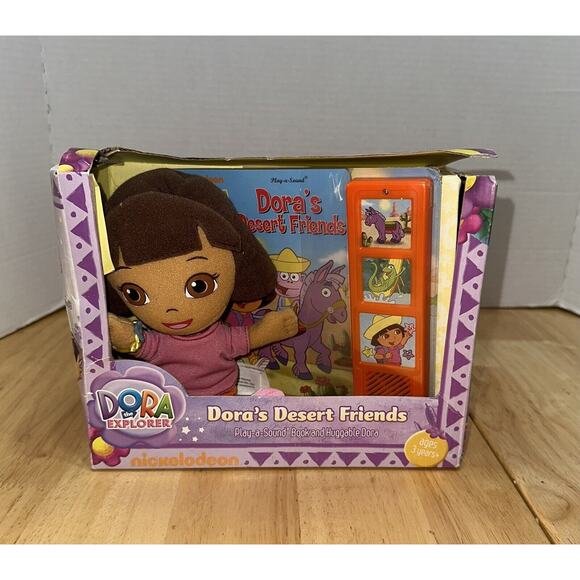 New Dora The Explorer Dora’s Desert Friends Play-a-Sound Book & Doll - Picture 1 of 6